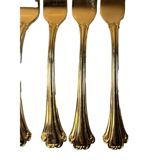 FB Rogers Golden Plated Electroplate American Chipendale Flatware 5 Dinner - Picture 2 of 16